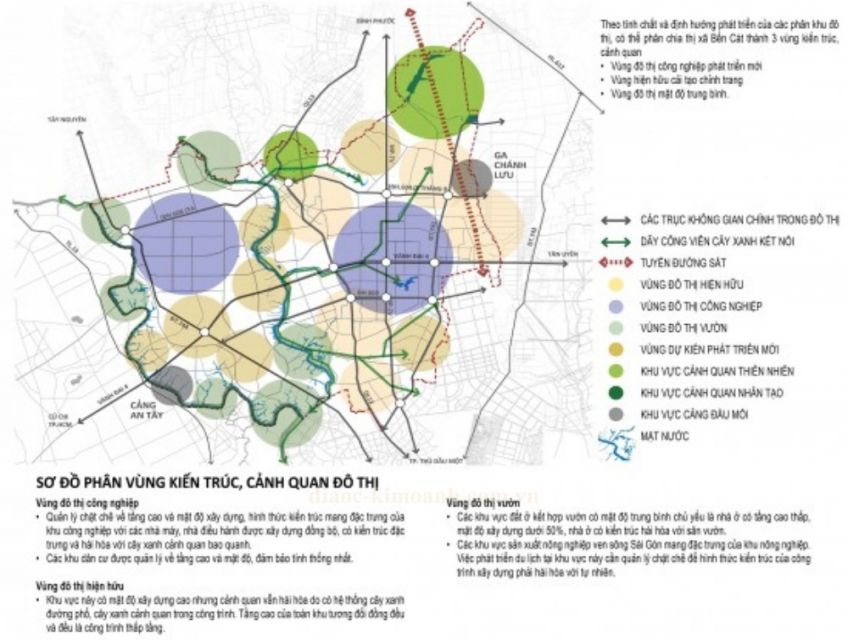Thông tin quy hoạch thị xã Bến Cát chi tiết năm 2022.